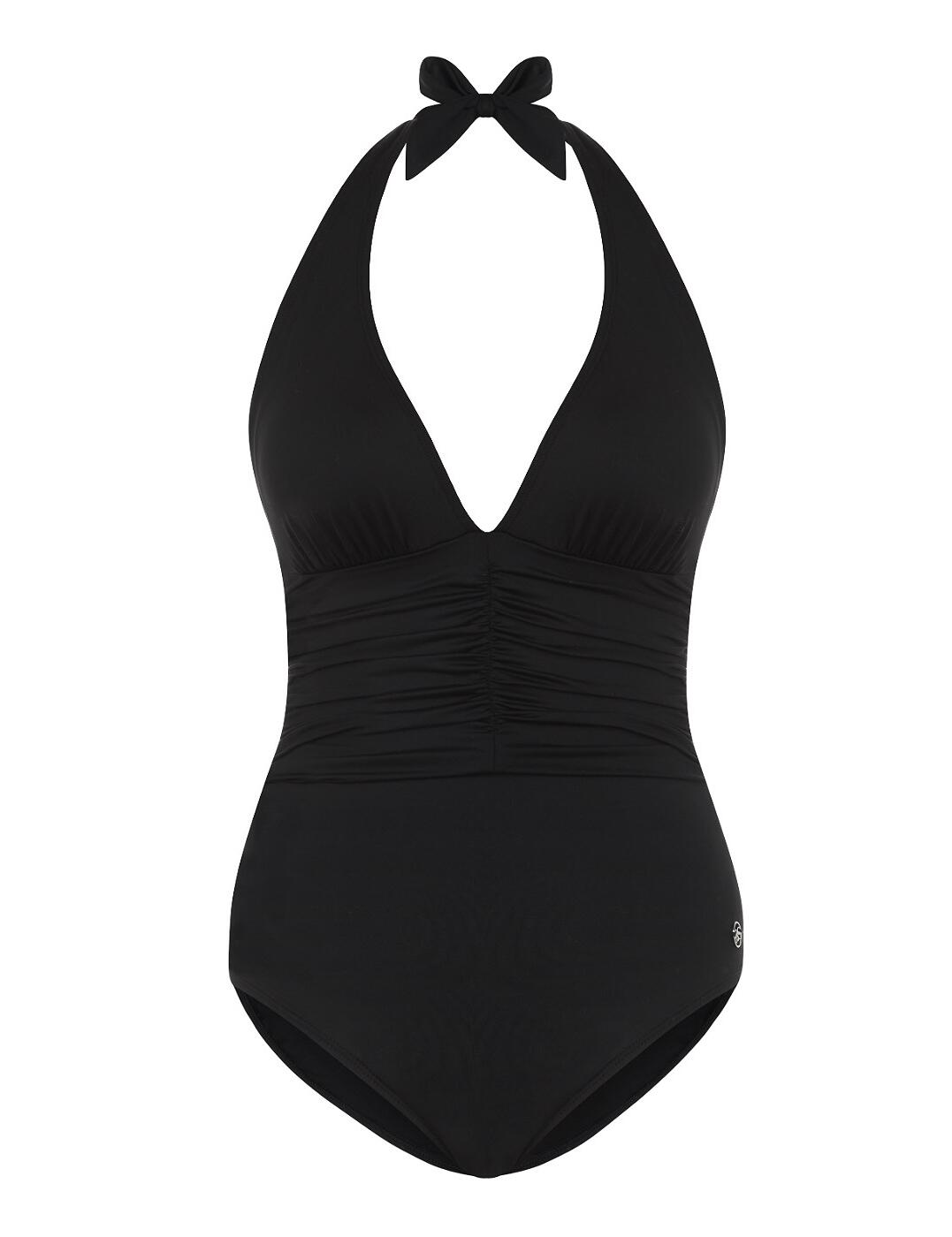 SeaSpray Swimsuit Just Colour Plain Plunge 33-2857 Womens Swimming ...